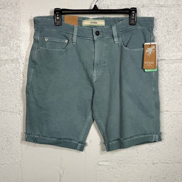 Guess Men's Regular Stretch Denim Shorts - Honest Blue Multi 33 $90 - Picture 1 of 10